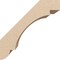 Ekena Millwork 5-inch W x 8-inch D x 8-inch H Aspen Rough Cedar Woodgrain TimberThane Knee Brace, Primed BRCUR05X08X08ASPRCPR - alternate 6